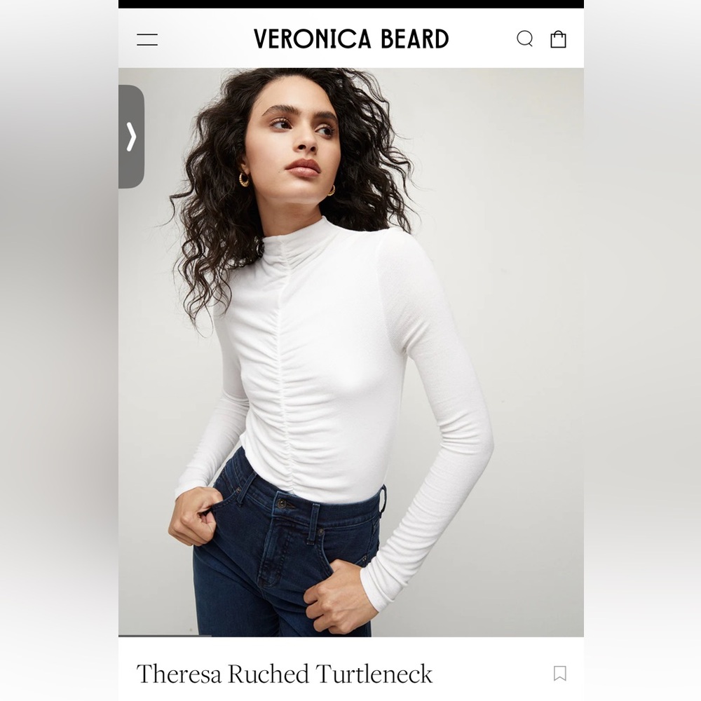 Veronica Beard Theresa Runched Turtleneck